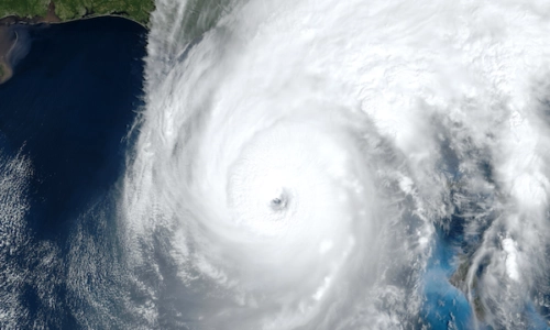 Satellite view of hurricane Ian